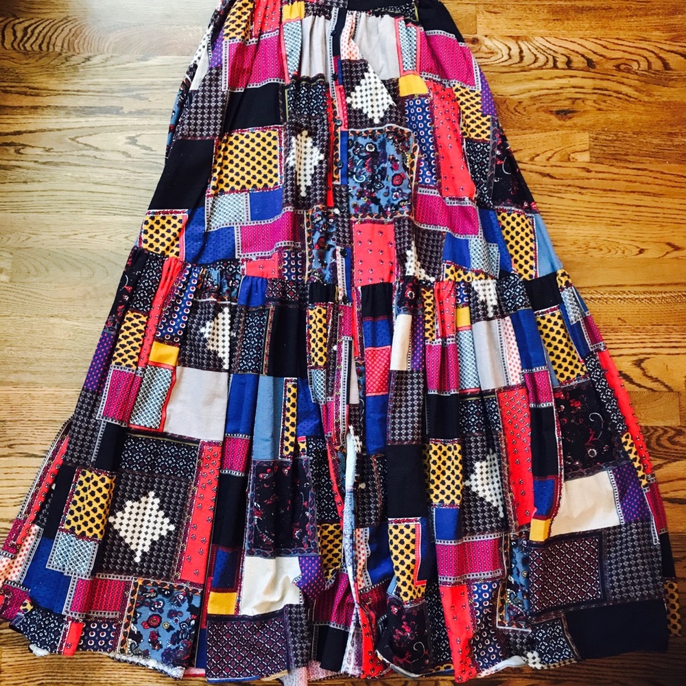 Patchwork Maxi Skirt - image 2